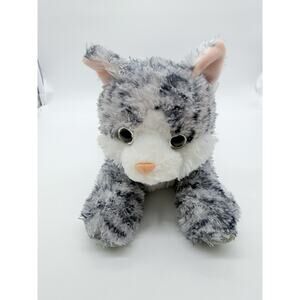 Aurora World Kitty Cat Bean Bag Plush Stuffed Animal Toy 12” Gray Striped